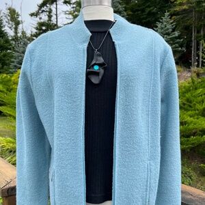 Winterthur jacket. 100 %wool.  Size Med. Necklace....clay